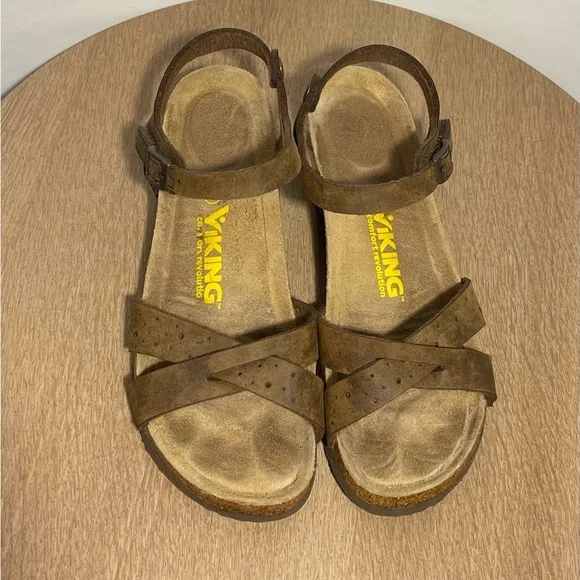 Brown Viking Comfort Wedge Sandals Size 10/41‎ - Picture 3 of 8